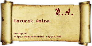 Mazurek Amina névjegykártya